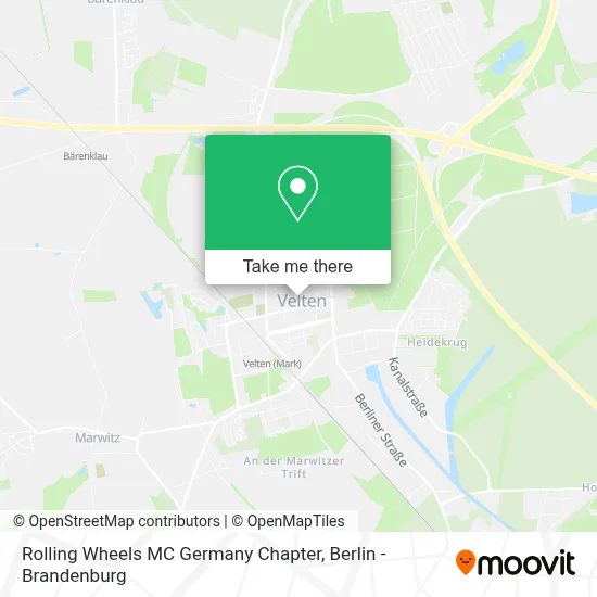 Rolling Wheels MC Germany Chapter map