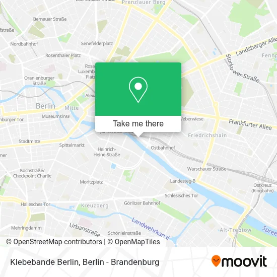 Klebebande Berlin map