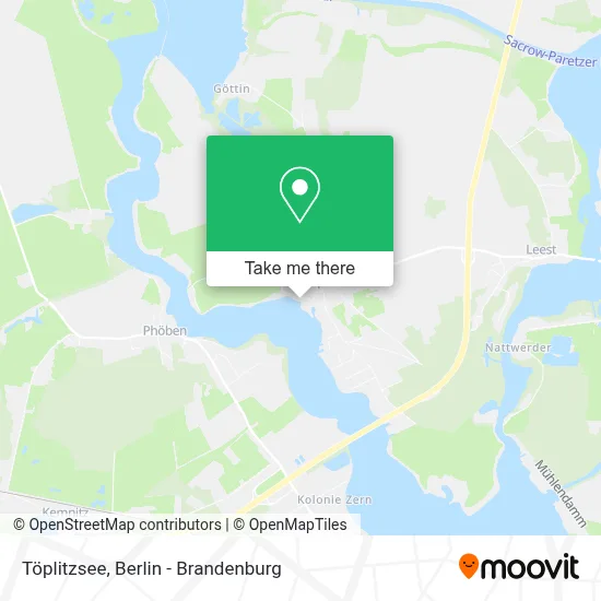 Töplitzsee map