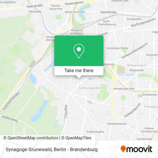 Synagoge Grunewald map