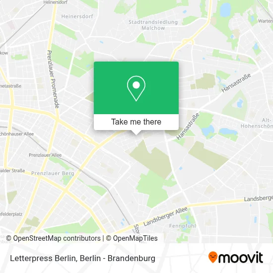 Letterpress Berlin map