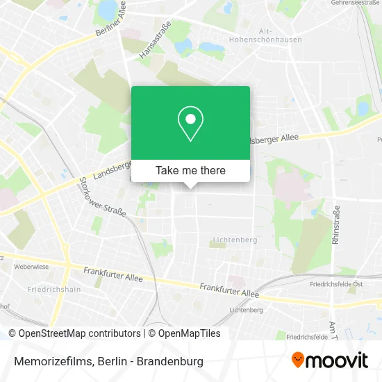 Memorizefilms map