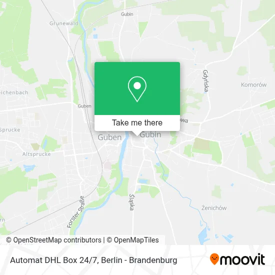 Automat DHL Box 24/7 map