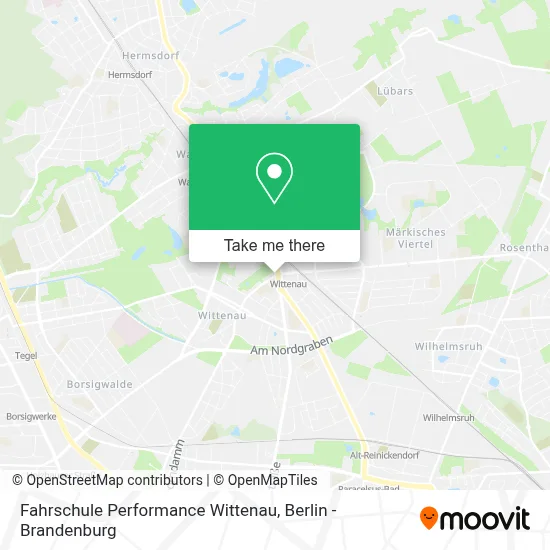 Fahrschule Performance Wittenau map