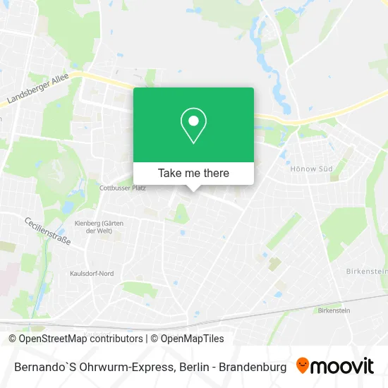 Bernando`S Ohrwurm-Express map