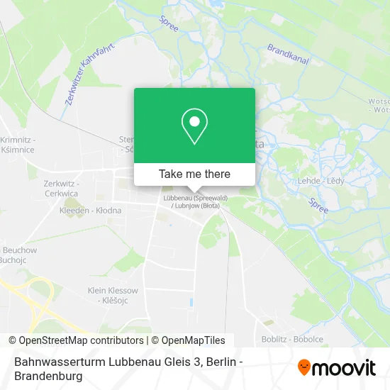 Bahnwasserturm Lubbenau Gleis 3 map