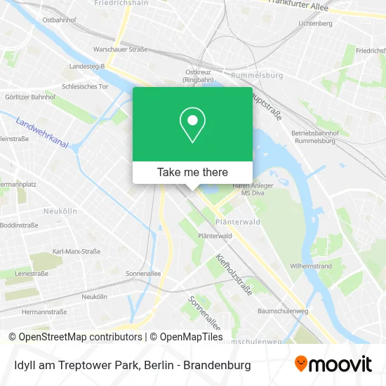Idyll am Treptower Park map