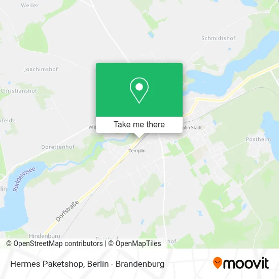 Hermes Paketshop map