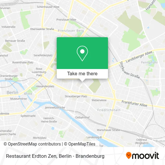 Restaurant Erdton Zen map