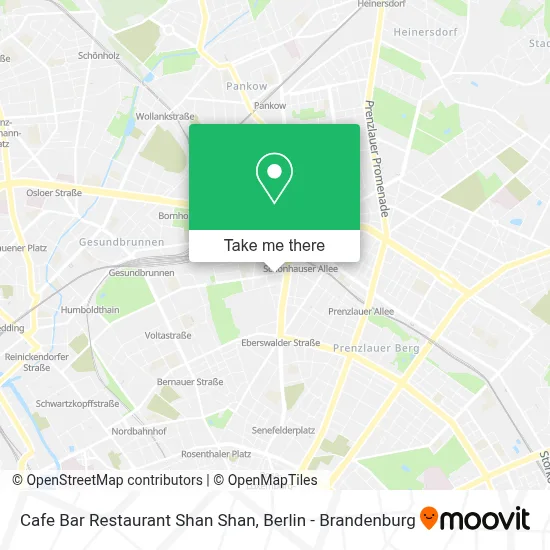 Cafe Bar Restaurant Shan Shan map