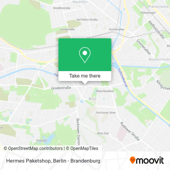 Hermes Paketshop map
