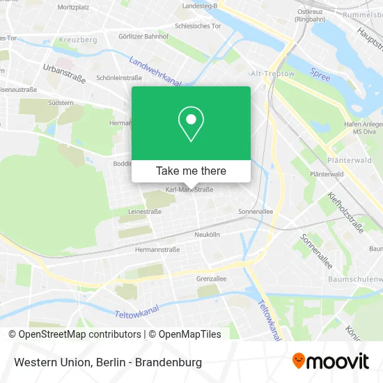 Western Union map