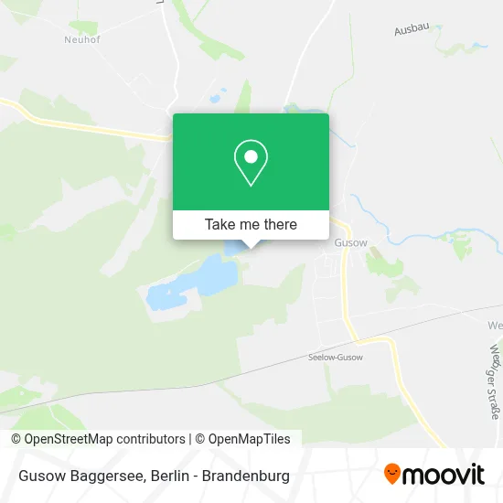 Gusow Baggersee map