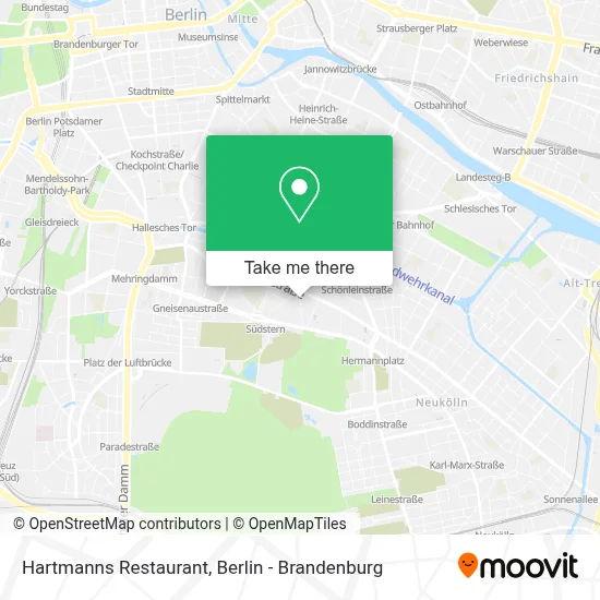 Hartmanns Restaurant map