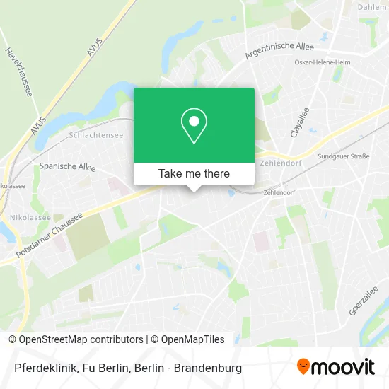 Pferdeklinik, Fu Berlin map