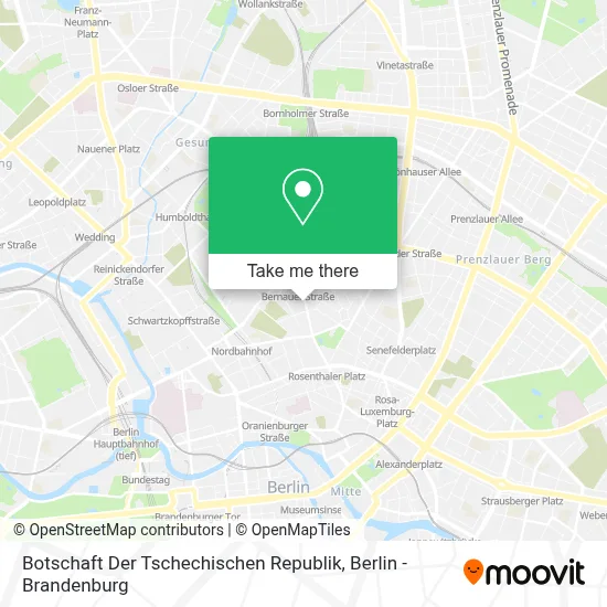 Botschaft Der Tschechischen Republik map