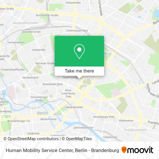 Human Mobility Service Center map