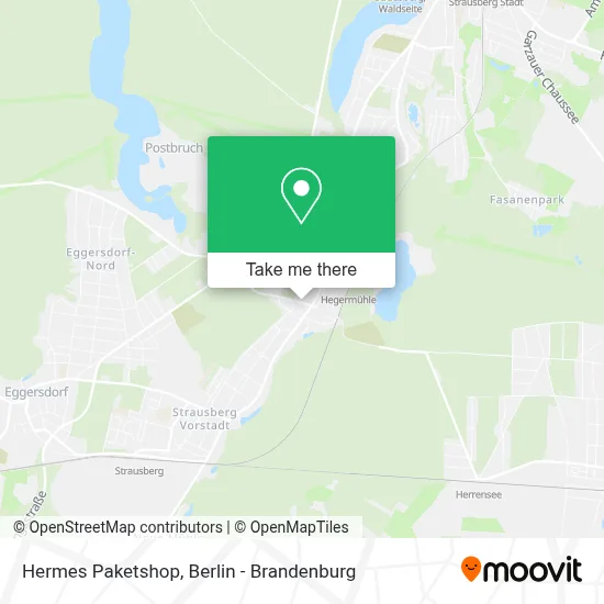 Hermes Paketshop map