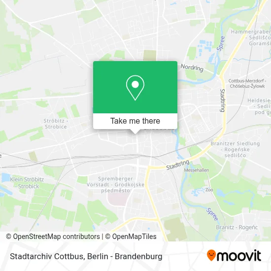 Stadtarchiv Cottbus map