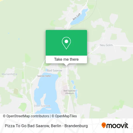 Pizza To Go Bad Saarow map