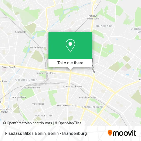 Fisiclass Bikes Berlin map