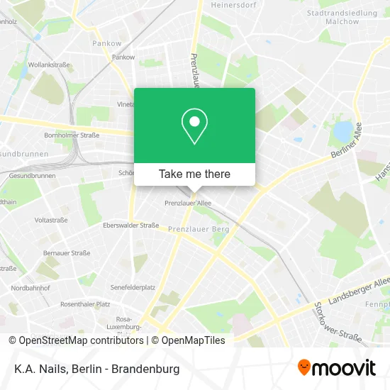 K.A. Nails map
