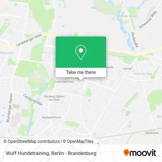 Wuff Hundetraining map