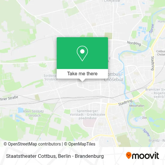 Staatstheater Cottbus map
