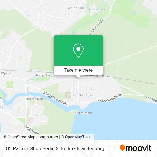 O2 Partner Shop Berlin 3 map