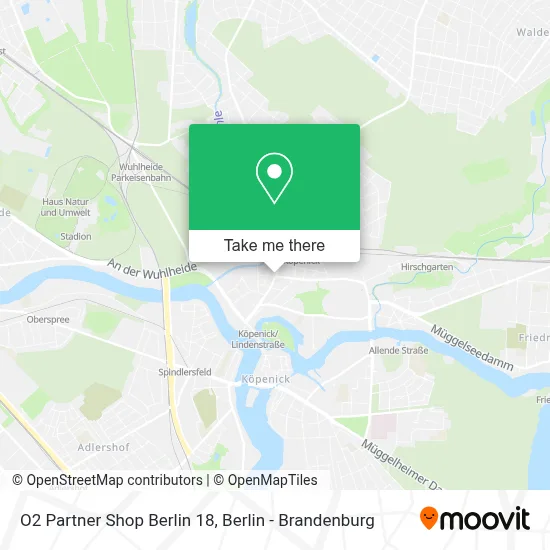 O2 Partner Shop Berlin 18 map