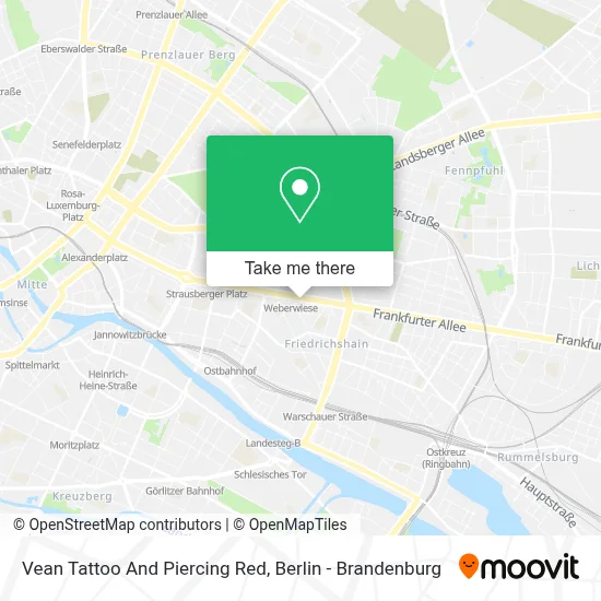 Vean Tattoo And Piercing Red map