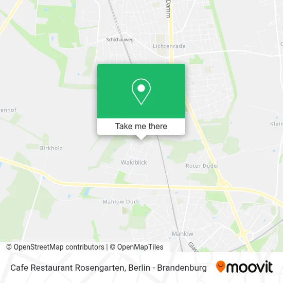 Cafe Restaurant Rosengarten map