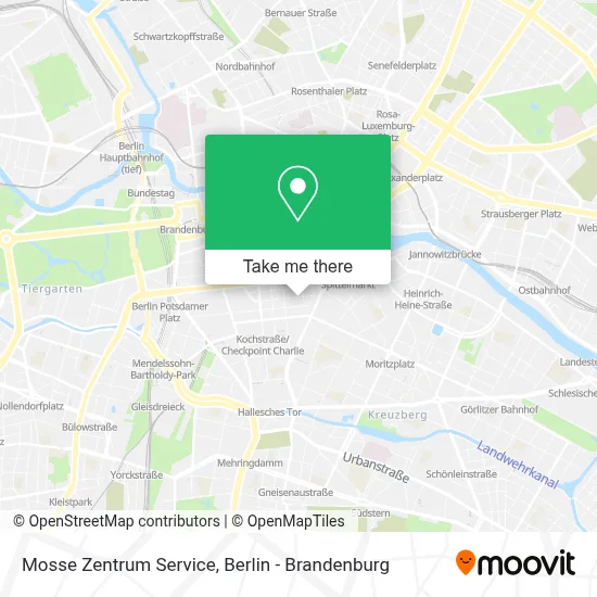 Mosse Zentrum Service map