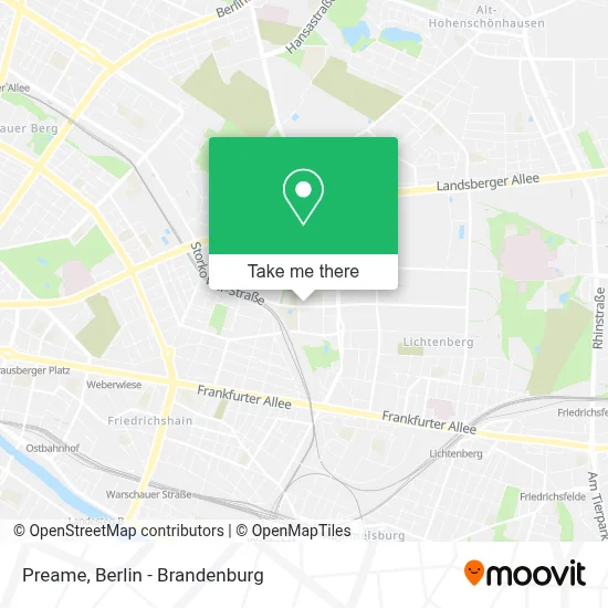 Preame map