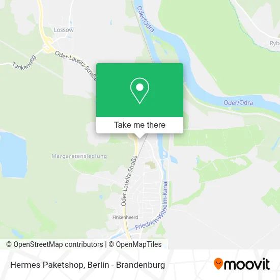 Hermes Paketshop map