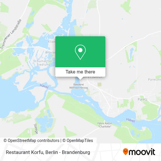 Restaurant Korfu map