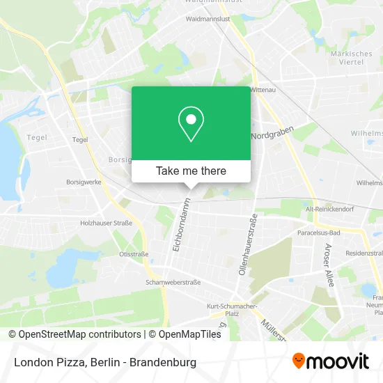 London Pizza map