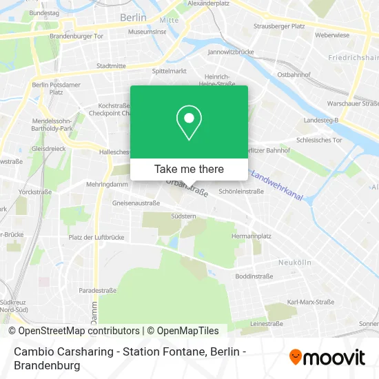 Cambio Carsharing - Station Fontane map