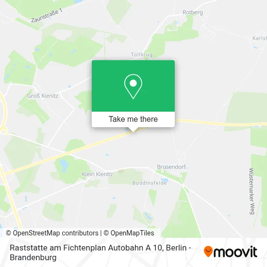 Raststatte am Fichtenplan Autobahn A 10 map