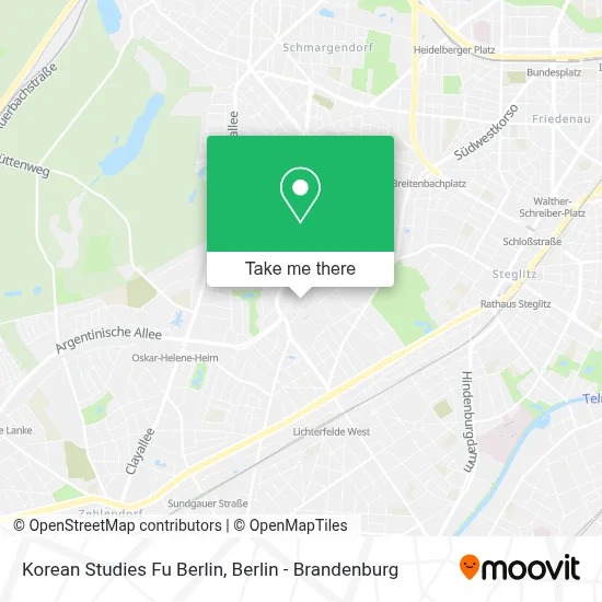 Korean Studies Fu Berlin map