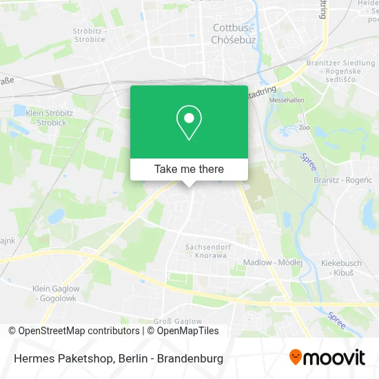 Hermes Paketshop map
