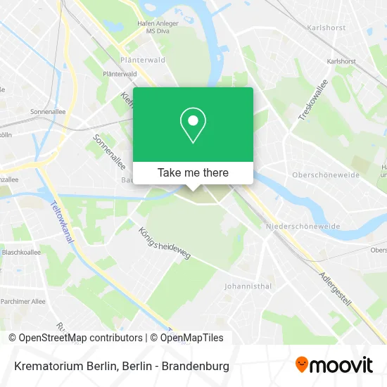 Krematorium Berlin map