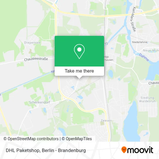 DHL Paketshop map