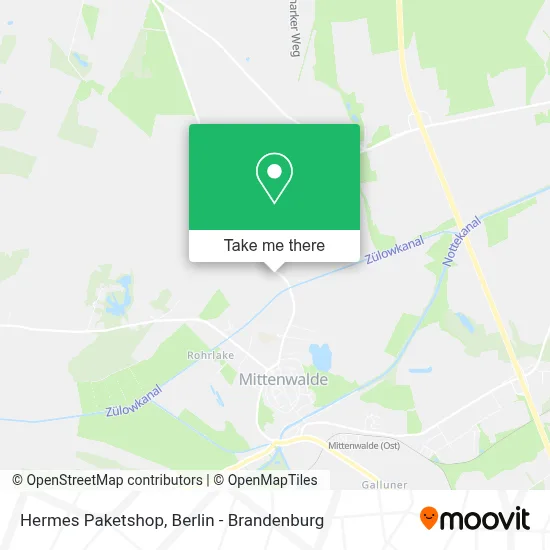 Hermes Paketshop map