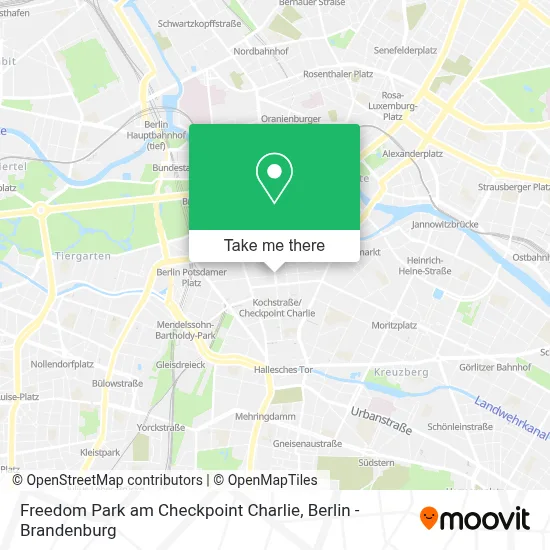 Freedom Park am Checkpoint Charlie map
