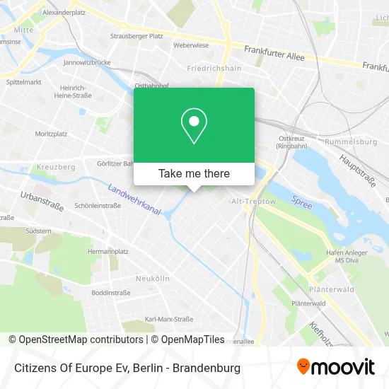 Citizens Of Europe Ev map
