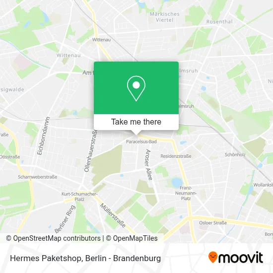 Hermes Paketshop map