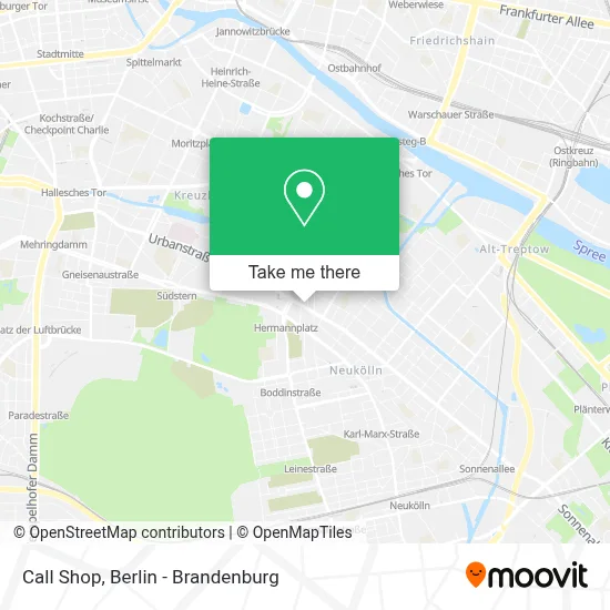 Call Shop map