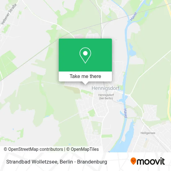 Strandbad Wolletzsee map