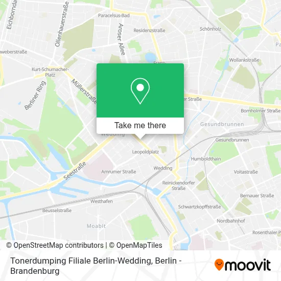 Tonerdumping Filiale Berlin-Wedding map